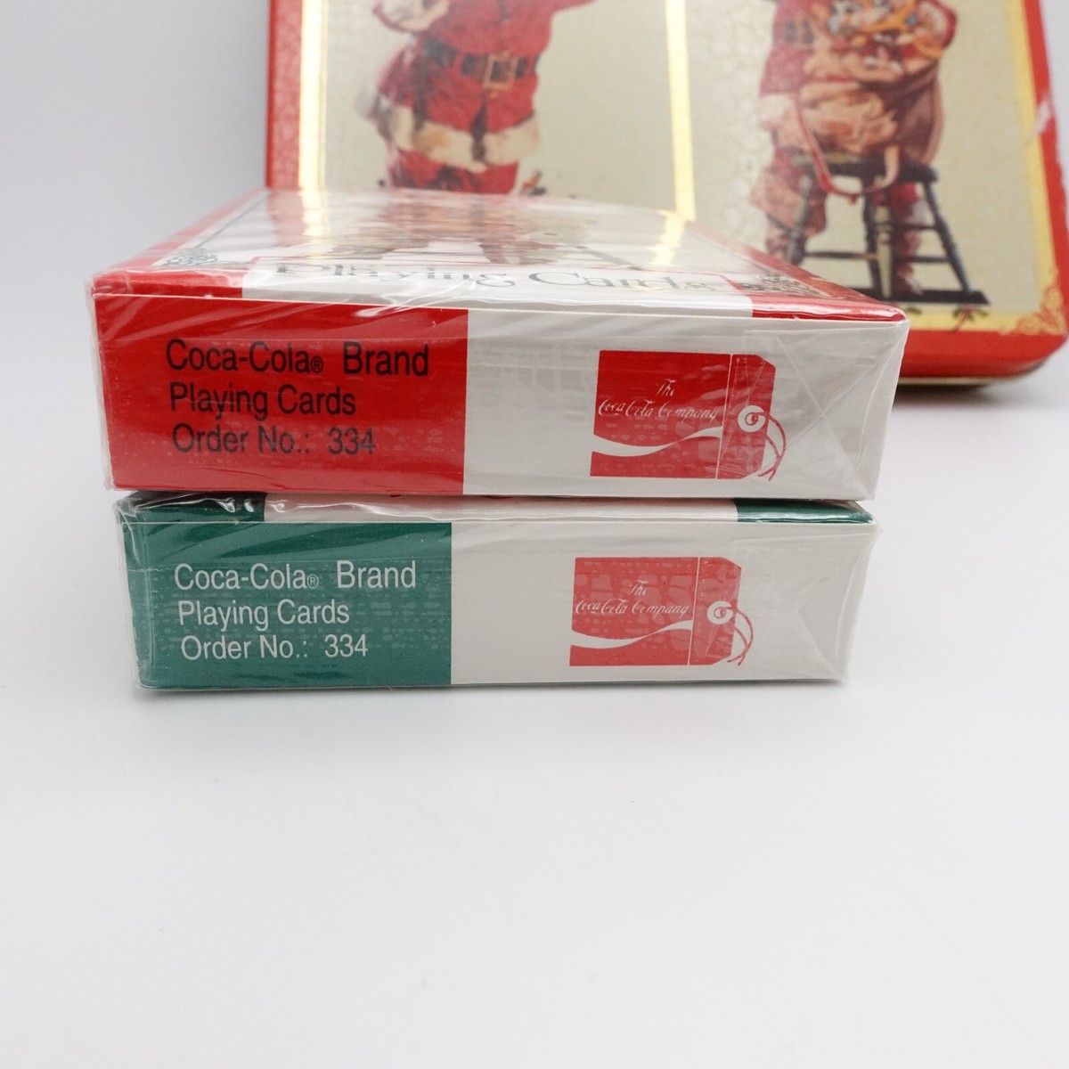 Coca-Cola Nostalgia Christmas Santa Claus 2 Deck Playing Cards w