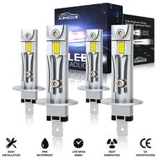 H1 H1 LED Headlight Super Bright Bulbs Kit 8000K White 330000LM High/Low Beam