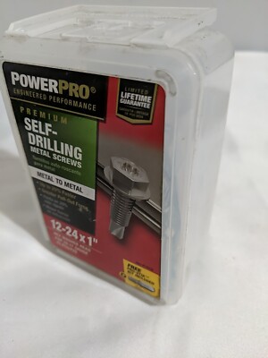 Power Pro, Self-Drilling, Hex Washe Head, 12-24 x 1-In., 60-Ct