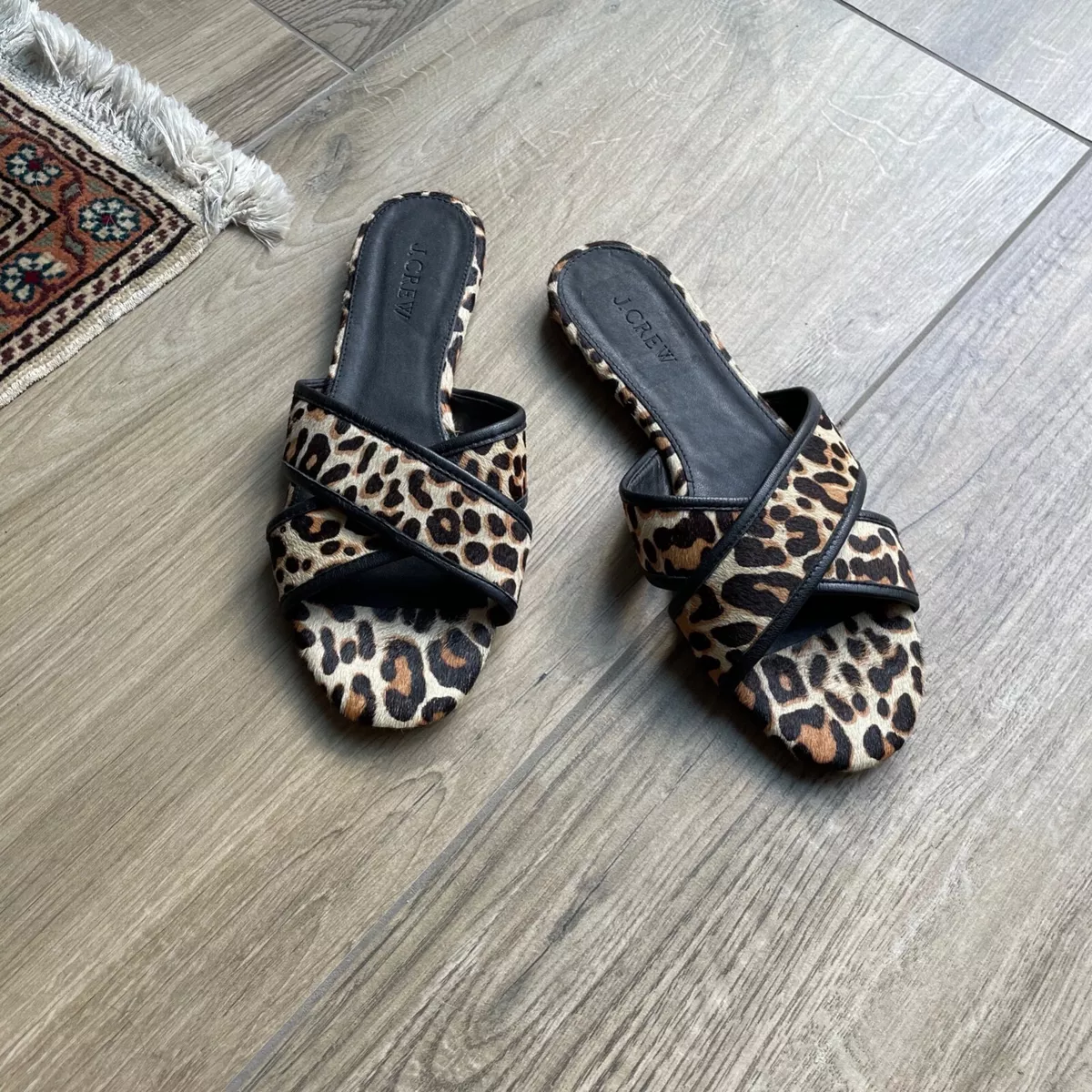 J crew hotsell leopard slides
