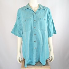 Torbuk mens dress shirt XL seafoam green made in USA vintage retro unisex