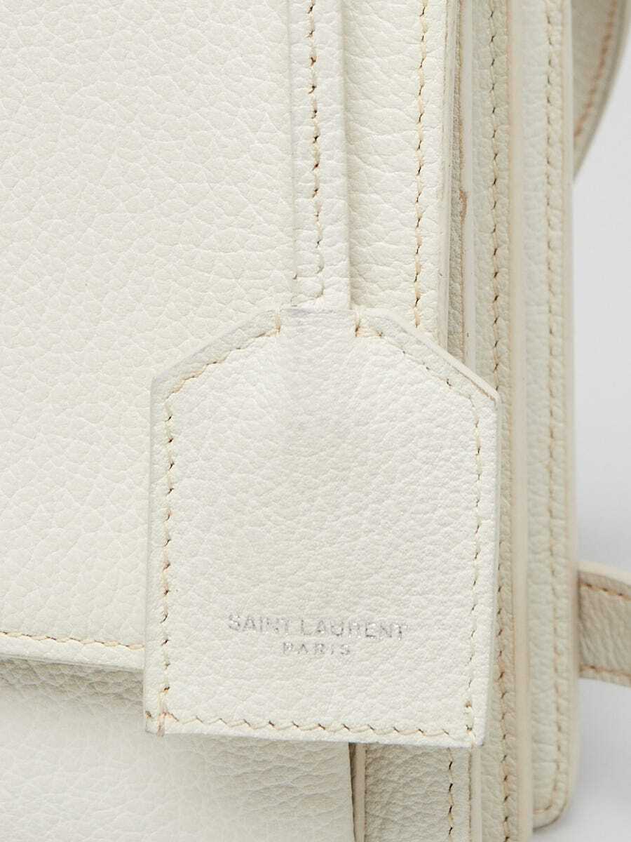 ボストンバッグ SAINT LAURENT WHITE FABRIC GLORIA TRAVEL BAG Saint Laurent Gloria Travel Bag in Milky White | FWRD