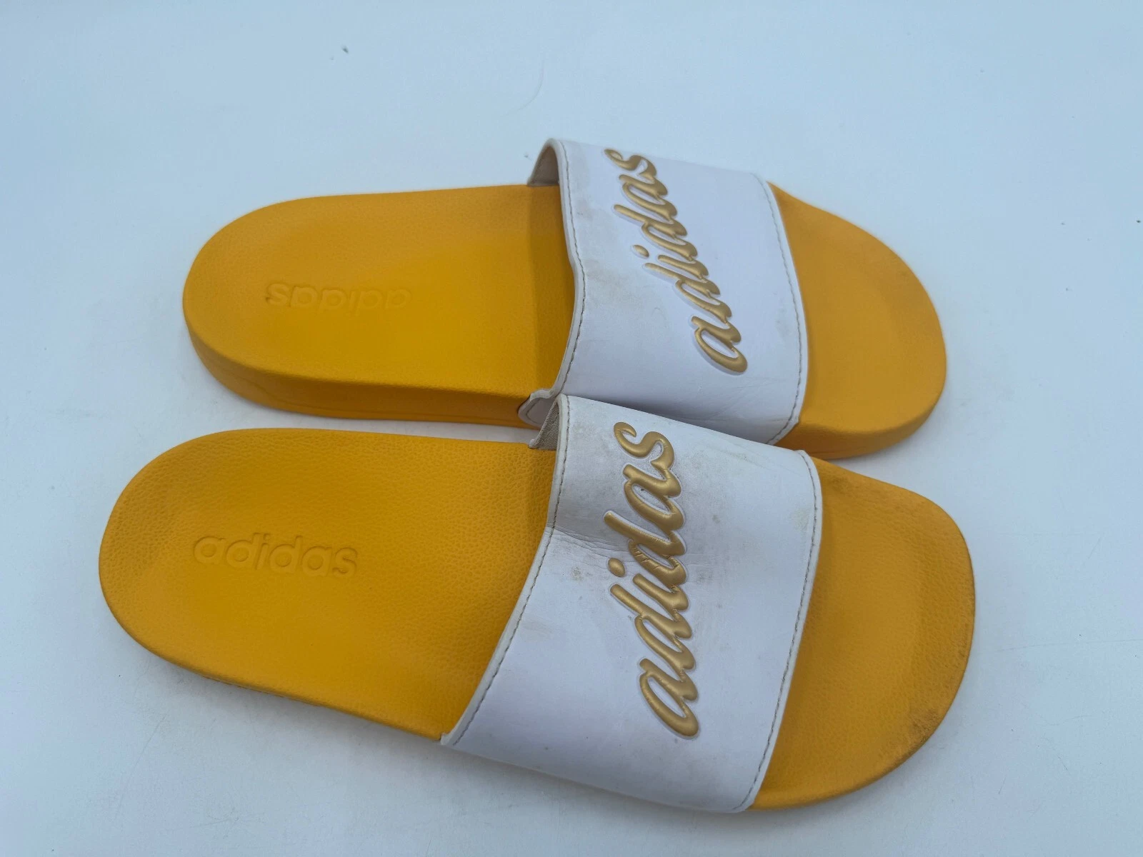 SANDALI ADIDAS DONNA ADILETTE COMFORT SLIDES ORO BIANCO TAGLIA 8