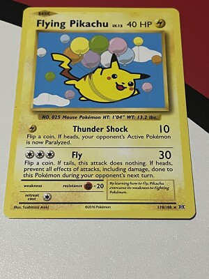 Pokemon Card Flying Pikachu 2016 | eBay