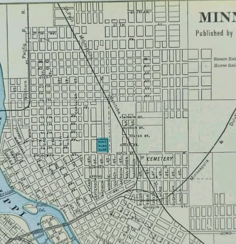 Vintage 1902 MINNEAPOLIS MINNESOTA Map 11"x14" Old Antique Original DINKYTOWN - Picture 5 of 16