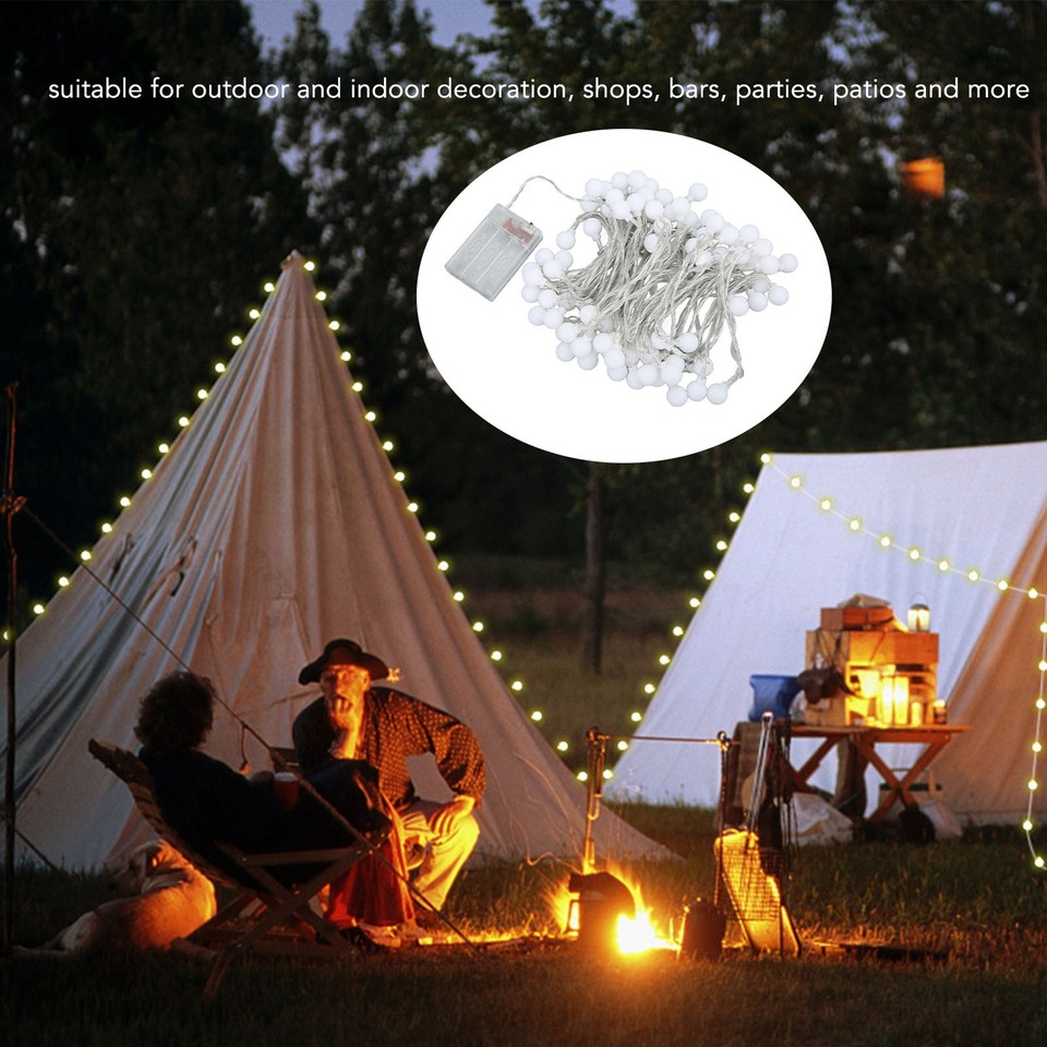 Outdoor Camping Led Light String Round String Light Bubble Spherical