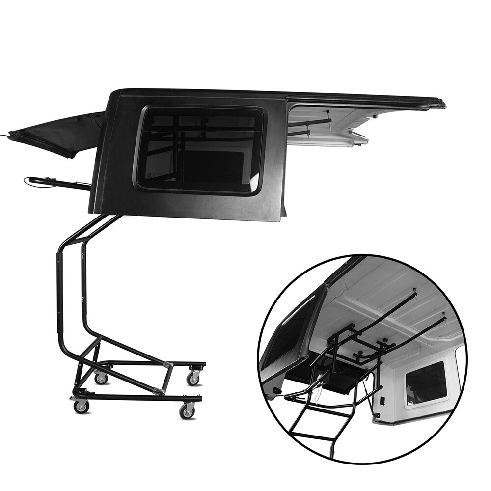 Human Removal Racks Hardtop Removal Lift Cart Movable Holder Rack Fit 97-26 Jeep Wrangler ...
