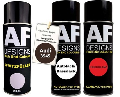 Spritzfüller Set für Audi 3545 Vermelho Antares Perol. Klarlack Spritzfüller Gru