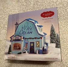 NEW St Nicholas Square Village ~ Ice Cream Shop ~ 2022 Hand Painted Ceramic