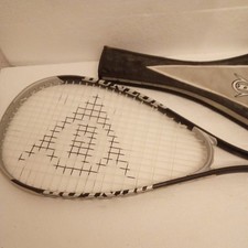 Dunlop Max Plus TI Squash Racket With Original Cover Black/Silver