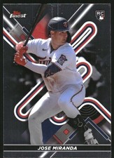 2022 Topps Finest Baseball Card #15 Jose Miranda RC