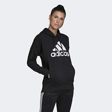 adidas Originals Women's Bos Long Hoodie, Black/White, Brand NEW, NWT