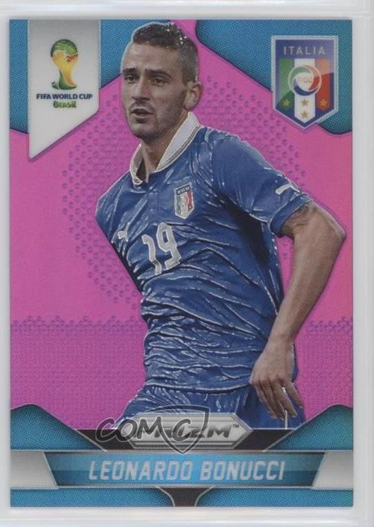 2014 Panini Prizm World Cup Purple Prizm 11/99 Leonardo Bonucci #124 y8a