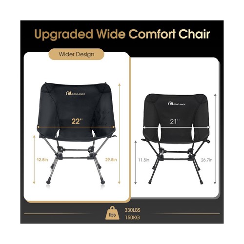 MOON LENCE Portable Camping Chair Plus, Larger & Roomier, Compact and Lightwe... - Picture 2 of 8