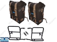 MilitäR Fahrradtasche + Passform Rahmen Set FüR Royal Enfield Classic 350 500
