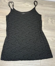 LOFT women top Black size Medium Sleeveless