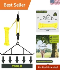 Pro Hunter Game Hoist with Self-Locking Pulley - 700 lb Load & Easy Storage