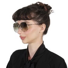 Salvatore Ferragamo Green Gradient Oval Ladies Sunglasses SF277S 723 61