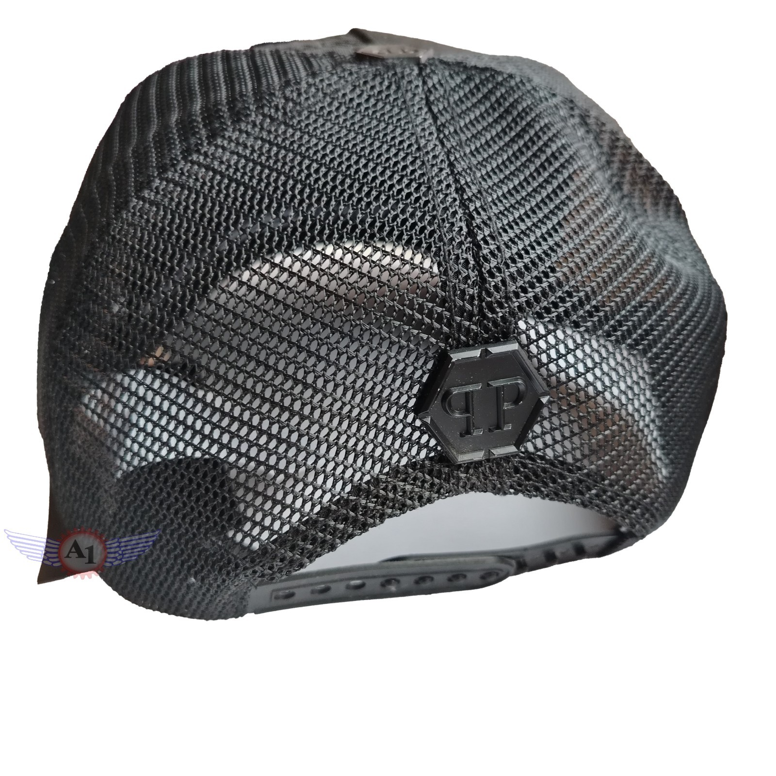 PHILIPP PLEIN skull sport Baseball Cap flat Premium Hat Men black monogram mesh image 5