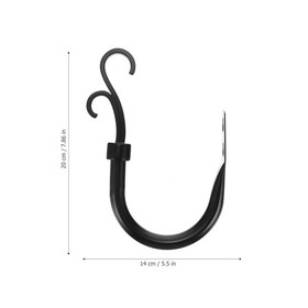 2 Pcs Black Curtain Tieback Iron Holder Wall Hook Decorative Holdback