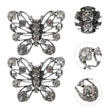 Detachable Butterfly Clips Shoe Rhinestone Shoes Embellishment for Women