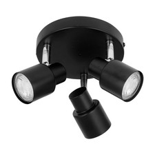 Modern Bathroom 3 Way Spotlight Ceiling Light Fitting IP44 Rated