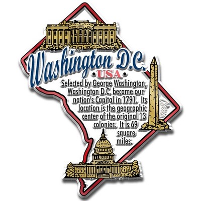 Washington, D.C. Information State Magnet by Classic Magnets, 2.9'' x 3.5''