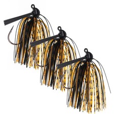 Texas Craw Flipping Jig 1/4 Oz And 1/2 Oz Weedless Bass Pike Walleye 3 Pack