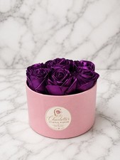 Eternal Rose Box 8 Forever Roses In Purple Perfect Gift