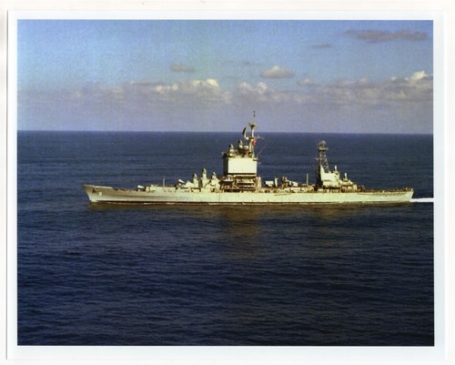 1983 US Navy Guided Missile Cruiser CGN-9 USS Long Beach Underway 8x10 Photo