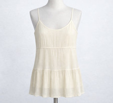 H M Divided Cream Tank Top Women Size Small S Ivory Camisole Lined Casual