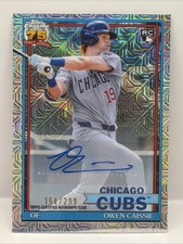 2026 Topps Owen Caissie 1991 Chrome Auto Silver Pack RC Refractor #154/299 Cubs