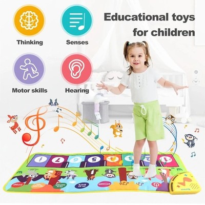 Kinder Klaviermatte Musik Boden Keyboard Tanz Spielmatte Baby Spielzeug Geschenk