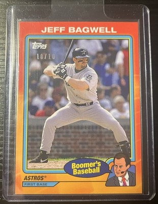 2024 Topps x Chris Berman: Boomer’s Baseball #47 Jeff Bagwell Orange /10 Astros
