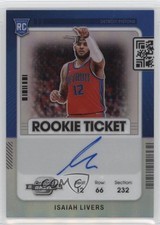 2021-22 Panini Contenders Optic Rookie Ticket Isaiah Livers #134 Auto nd3