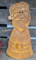 ❤️ Zaunfigur Zaunhocker Weihnachtsmann Edelrost Rost Gartenfigur Weihnachten ❤️