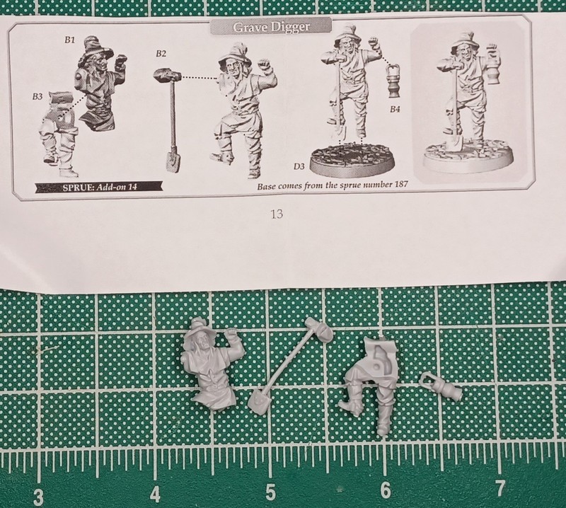 Dungeons & Lasers Woodhaven Stretch Goals Box 1 28mm Grave Digger Villager
