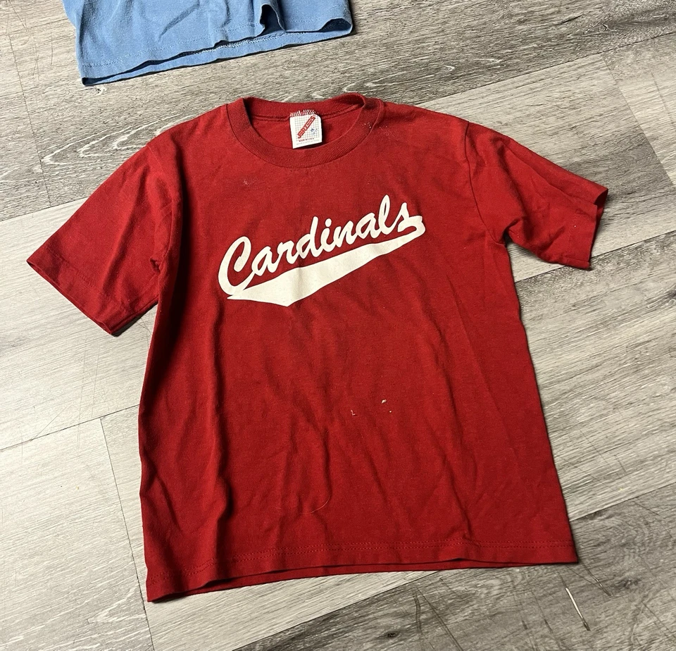 Lote De 4 Camisetas De Béisbol Juveniles De Colección Años 80 - Cardenales, Gemelos, Cerveceros Y Ángeles Foto 4 de 4