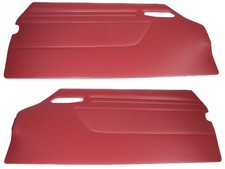 1-Satz T&uuml;rpappen T&uuml;rverkleidungen dunkelrot f&uuml;r Mercedes R107 SL / C107 SLC