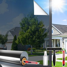 Window Privacy Film Way Daytime Privacy Static Cling Sun Blocking Anti UV Ref...