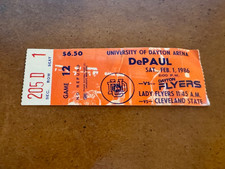 1986 Dayton Flyers DePaul Blue Demons Basketball Ticket Rod Strickland 2/1