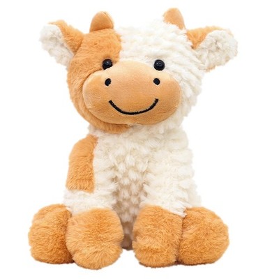 Cow Stuffed Animals, 9 Inch Cute Plush Toy Doll for Kids Boys Girls Women (Brown