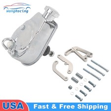 Polished Saginaw Keyway Power Steering Pump Aluminum Bracket For Chevy Sbc Lwp