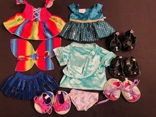 Build A Bear BAB Lot 14pcs Mixed Outfits 4 Pairs Shoes Skirt Fairy Dress Wings