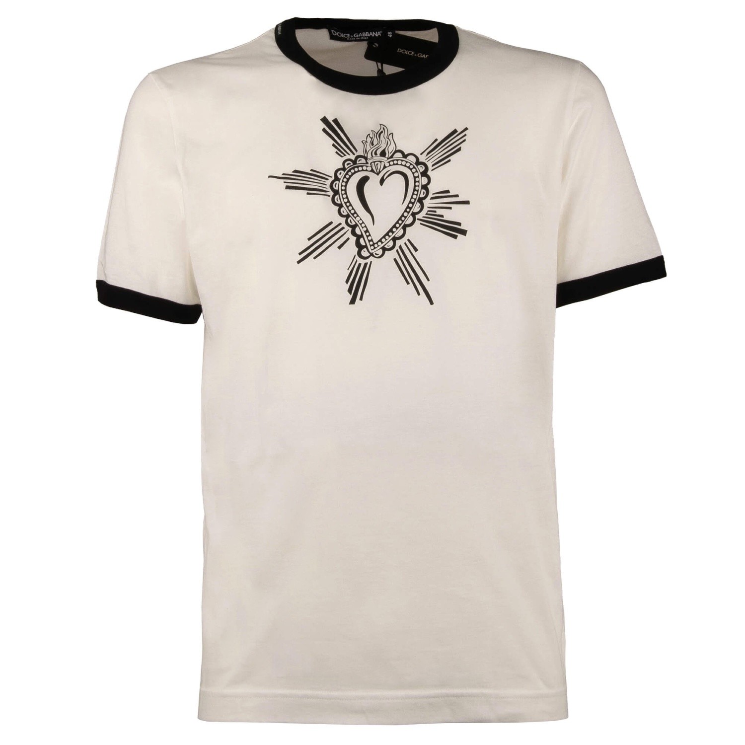 Dolce - Gabbana Sacred Heart Cotton Gray White 46190₽