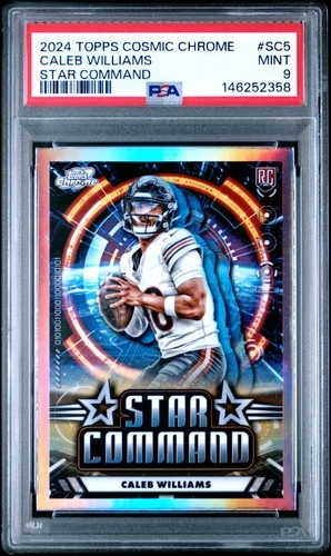 2024 Topps Cosmic Chrome Star Command #SC5 Caleb Williams PSA 9