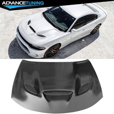 Fits 15-23 Dodge Charger Srt Hellcat Style Aluminum W Air Vent Hood Scoop Panel