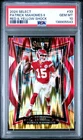 2024 PANINI SELECT RED & YELLOW SHOCK #33 PATRICK MAHOMES II PSA 10