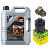 MotoröL Filter Set Liqui Moly 0W-30 5 Liter + ÖLablassschraube FüR VW Lupo 1.0
