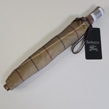 Unused Burberry folding umbrella, brown aurora.